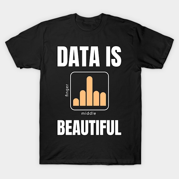 PhD Data Is Beautiful - Fuck You Chart - Middle Finger T-Shirt by sheepmerch